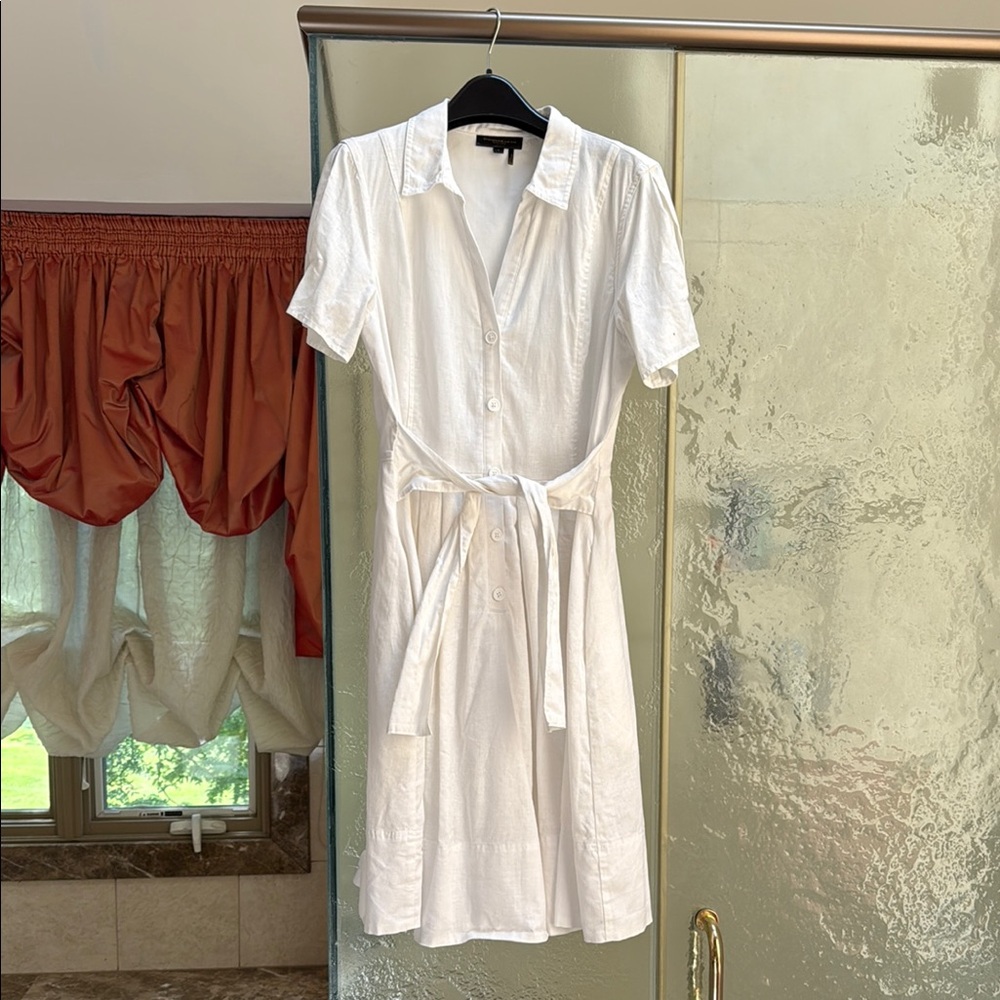 Donna Karan White Shirtdress 6